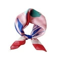 thumbnail image 1 of Xfvqtps Womens Silk Scarf Flower Print Lively Fashion Versatile Multi Functional Decorative Breathable Spring and Summer Cotton and Linen Headband Square Scarf Red, 1 of 3