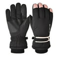 thumbnail image 1 of Xfvqtps Womens Ski Gloves Thickened Plush Lining Adjustable Hook Touchscreen Waterproof Windproof Warm for Cold Weather Snowboarding Cycling Winter Snow Gloves Black, 1 of 8