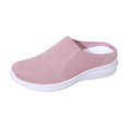thumbnail image 1 of Xfvqtps Womens Slide Knit Mule Sneakers Breathable Mesh Casual Shoes Lightweight Wedge Sole Soft Comfortable Walking Shoes, 1 of 9