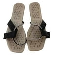 thumbnail image 1 of Xfvqtps Womens Slippers Large Size Rhinestone Cross Strap Flat Bottomed Square Open Toe Fashionable Lightweight Comfortable Non-Slip Summer Casual Shoes Black, 1 of 7
