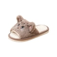 thumbnail image 1 of Xfvqtps Womens Slippers Open Toe Cute Cat Soft Sole Indoor Outdoor Casual Slide Fall Winter Cozy Comfort, 1 of 5