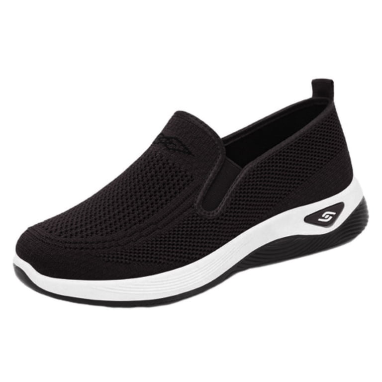 Xfvqtps Womens Sneakers Large Size Slip on Knit Soft Sole  display picture 3