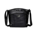 thumbnail image 1 of Xfvqtps Womens Soft Leather Bag Solid Color Simplicity Multi Compartment Adjustable Shoulder Strap Retro Style Fashion Lightweight Portable Crossbody Bag Black, 1 of 5