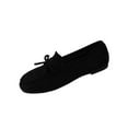 thumbnail image 1 of Xfvqtps Womens Soft Sole Loafers Slip on Flat Shoes with Bow Detail Comfortable Casual Walking Shoes Lightweight Everyday Shoes Black, 1 of 9