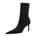 thumbnail image 1 of Xfvqtps Womens Stiletto Heel Ankle Boots Pointed Toe Stretch Fashion Boots High Heel Boots for Evening Party Black, 1 of 9