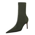 thumbnail image 1 of Xfvqtps Womens Stiletto Heel Ankle Boots Pointed Toe Stretch Fashion Boots High Heel Boots for Evening Party, 1 of 9