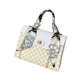 thumbnail image 1 of Xfvqtps Womens Strap Bag Large Capacity Multi Compartment Handbags Leather Shoulder Bag Trendy Crossbody Bag White, 1 of 1