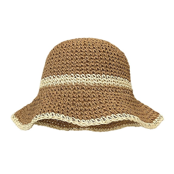 Xfvqtps Womens Straw Hat Sun Hats Wide Brim Mesh Floppy Uv Protection Sunscreen Sunshade Foldable Outdoor Travel Beach Breathable Summer Bucket Hat Khaki