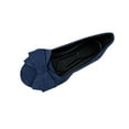 thumbnail image 1 of Xfvqtps Womens Summer Dress Flats Comfortable Round Toe Bowknot Ballet Shoes for Woman Soft Suede Driving Flats Blue, 1 of 9