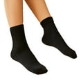 thumbnail image 1 of Xfvqtps Womens Thermal Socks Plush Lining Solid Color Mid Tube Thickened Premium Comfort Soft Cozy Warm Winter Heated Crew Boot Socks Black, 1 of 3
