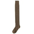 thumbnail image 1 of Xfvqtps Womens Thigh High Socks Long Tube Over Knee Length Non Slip Grippers Solid Color Thick Insulation Loop Thigh Socks Coffee, 1 of 1
