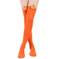 thumbnail image 1 of Xfvqtps Womens Thigh High Socks over the Knee Long Tube Cute Pumpkin Decoration Thick Warm Leg Warmers Orange, 1 of 4