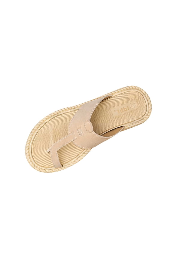 Womens Thong Sandals Flat Flip Flops Toe Ring Espadrille Sole Casual Summer Beach Shoes
