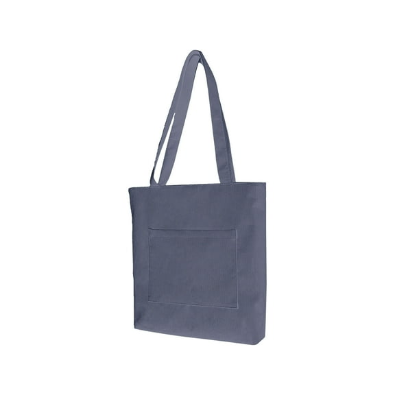 Xfvqtps Womens Tote Bag Fashionable Large Capacity Shopping Casual Handbag and Retro Corduroy Canvas Handbag Dark Gray