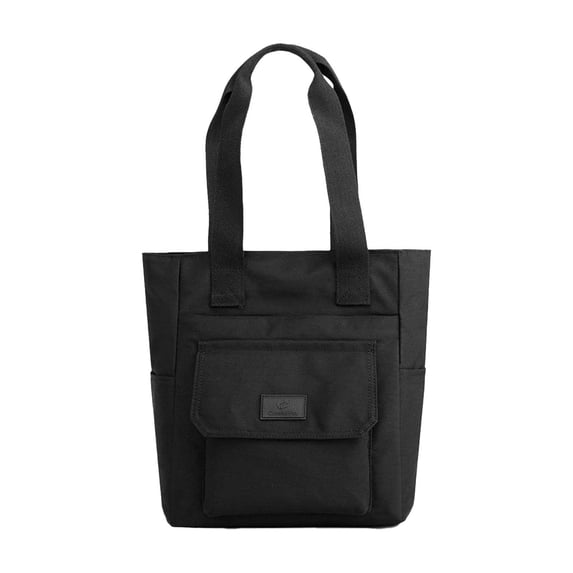 Xfvqtps Womens Tote Handbags Solid Color Simplicity Large Capacity Fashion Lightweight Portable Commuting Shoulder Bag Black