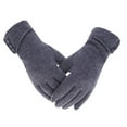 thumbnail image 1 of Xfvqtps Womens Touchscreen Gloves Button Cuff Thickened Simplicity Hand Warmers Waterproof Windproof Comfortable Soft Elegant Thermal Snow Winter Mittens Gray, 1 of 6