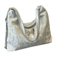 thumbnail image 1 of Xfvqtps Womens Underarm Bag Silver Butterfly Design Metal Chain Large Capacity Fashion Lightweight Portable Commuting Daily Match Handbag Gray, 1 of 7