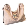 thumbnail image 1 of Xfvqtps Womens Underarm Bag Silver Butterfly Design Metal Chain Large Capacity Fashion Lightweight Portable Commuting Daily Match Handbag Pink, 1 of 7