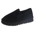 thumbnail image 1 of Xfvqtps Womens Velvet Moccasins Slip on Shoes Buckle Detail Low Heel Comfort Flat Shoes Plush Lined Winter Casual Indoor Outdoor Black, 1 of 9
