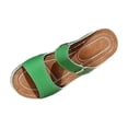 thumbnail image 1 of Xfvqtps Womens Wedge Heel Sandals Wide Strap Buckle Open Toe Casual Beach Summer Shoes Plus Size Outdoor Comfort, 1 of 9