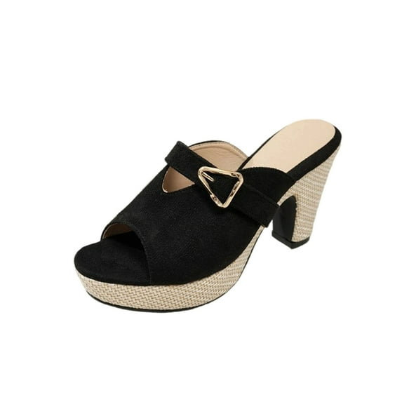 Xfvqtps Womens Wedge Mule Sandals Open Toe Espadrille Style Slide On Boho Sandals with Jute Wedge Comfortable Casual Shoes for Spring Summer