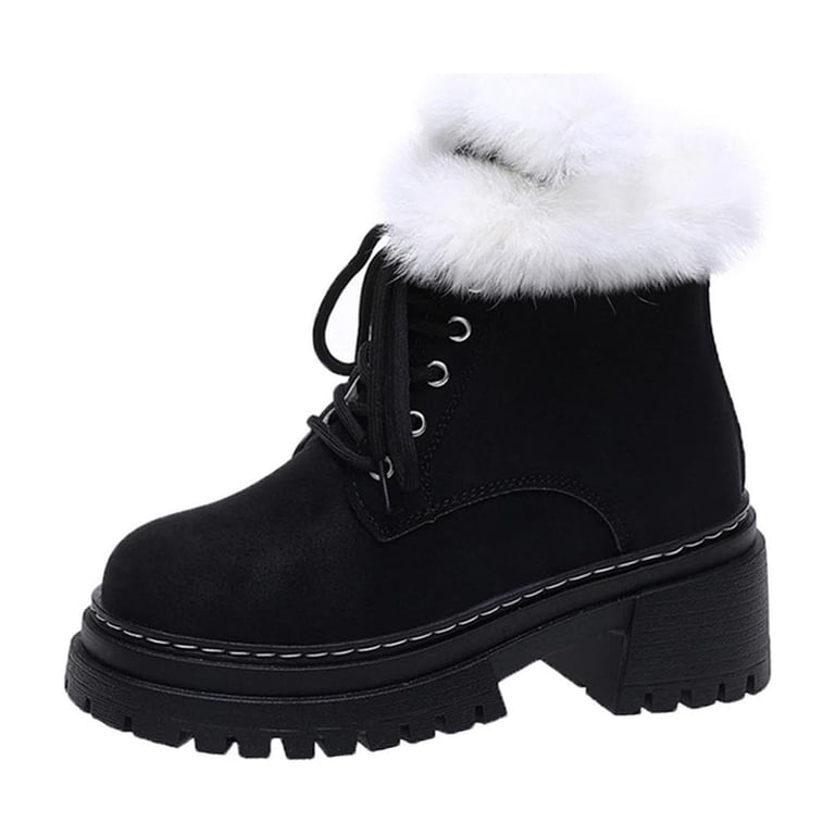 Xfvqtps Womens Winter Boots Faux Fur Lined Ankle Booties  display picture 1