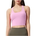 thumbnail image 1 of Xfvqtps Womens Workout Sports Bras Fitness Backless Racerback Padded Bra Yoga Crop Tank Top Pink, 1 of 5