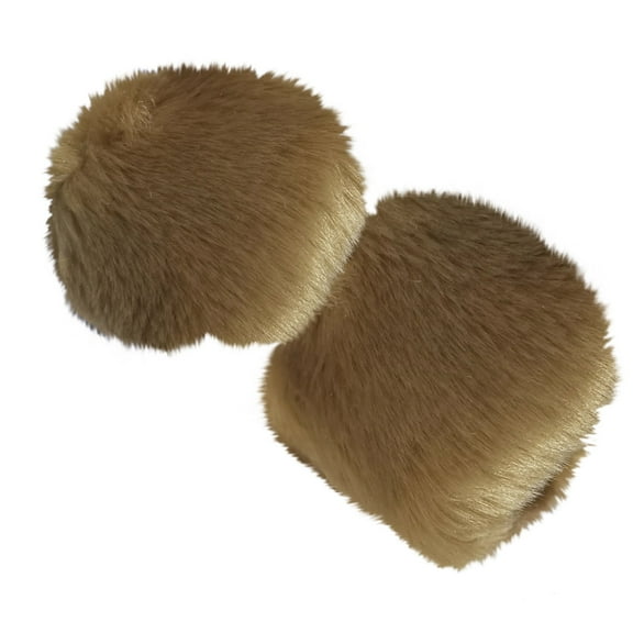 Xfvqtps Womens Wristband Fluffy Furry Faux Fur Wrist Warmers Multicolored Stretch Warm Wrist Cuff Brown