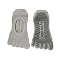 thumbnail image 1 of Xfvqtps Womens Yoga Socks with Grippers Five Finger Pilates Socks Fitness Sports Non Slip Comfortable Breathable Soft Toe Socks Gray, 1 of 5