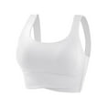 thumbnail image 1 of Xfvqtps Yoga Bras for Women Standard Strap Wireless Padded Solid Color Crop Tank Tops for Yoga Gym Fitness White, 1 of 4