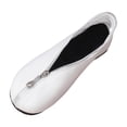 thumbnail image 1 of Xfvqtps Zipper Flats Womens Fashion Shoes Front Zip Slip on Flats Round Toe Casual Flats Faux Leather Comfortable Shoes for Women White, 1 of 9