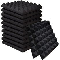 XgoodX 12~96PACK 12"X12"X2" Pyramid Acoustic Foam Panel Studio Soundproof Wall Tile-12 Pack