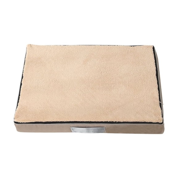 XgoodX 20x16x4" Memory Foam Dog Bed Pet Sleeping Cushion Washable Pet Removable Cover-Khaki
