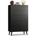 thumbnail image 1 of XgoodX 5 Drawer Dresser for Bedroom, Tall Wood Dresser, Black Dressers Storage Organizer with Sturdy Metal Handle, Chest of Drawers for Living Room, Hallway, Closet, 1 of 11