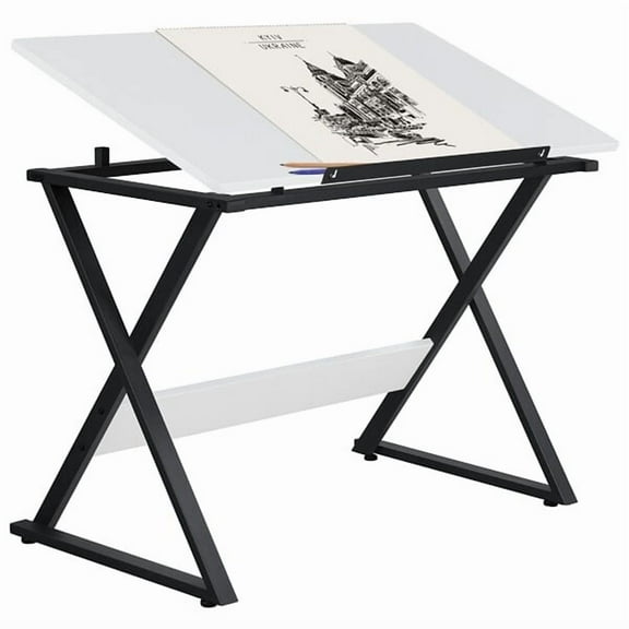 XgoodX Art Desk Drafting Table Craft Work Station Drawing Desk w/Adjustable Tabletop