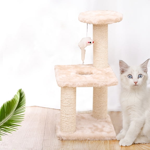XgoodX Cat Tree Scratching Post Climbing Activity Center Playing House Rest Cat Post-Beige