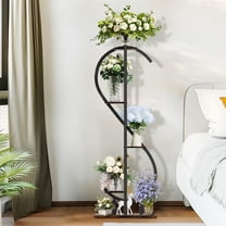 XgoodX Creative S-Shape Plant Stand Green Indoor fr Balcony Patio Flower Display Holder-1PCS