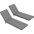 thumbnail image 1 of XgoodX Outdoor Chaise Lounge Cushions Set of 2, 72 x 21 x 3 in Patio Recliner Chair Pads, Fade-Resistant Sun Lounger Cushions with Removable Covers for Poolside, Deck, Lawn, or Beach Chairs，Gray, 1 of 8