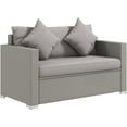 thumbnail image 1 of XgoodX Patio Wicker Loveseat with Cushions, 2-Seat Outdoor PE Rattan Sofa with Throw Pillows, All-Weather Love Seat for Porch, Backyard, Garden, Poolside Seating，Grey, 1 of 10