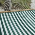 thumbnail image 1 of XgoodX Plush Quilted Hammock - Ultra-Soft Stitched Fabric for Cozy Outdoor Lounging, Perfect for Backyards & Patios (Green Stripe), 1 of 7