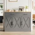 thumbnail image 1 of XgoodX Sideboard Buffet Cabinet with Storage, 43” Farmhouse Coffee Bar Storage Cabinet with Drawers and Shelves, Modern Buffet Table for Kitchen, Dining Room, Grey, 1 of 9