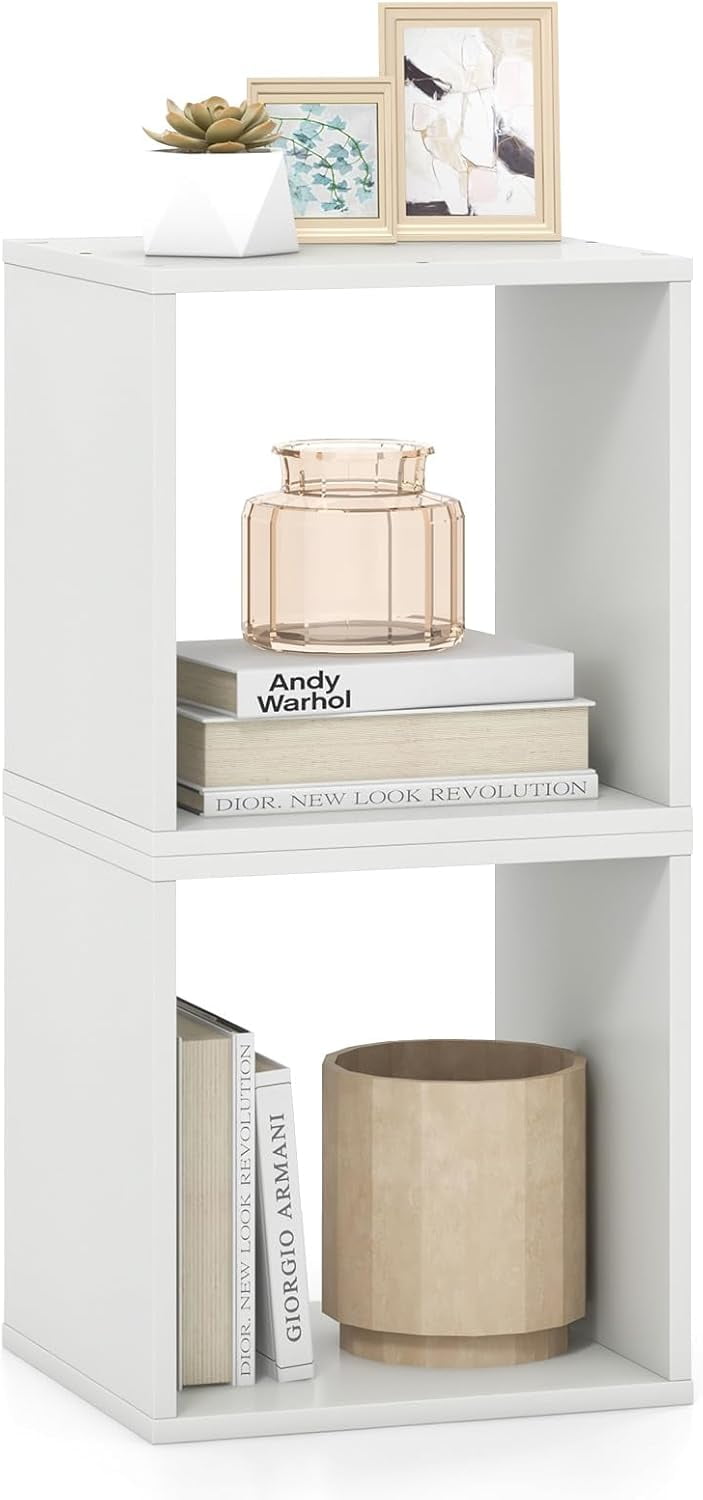 XgoodX Stackable 2 Cube Storage Organizer, Freestanding Cubby Storage ...