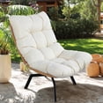 thumbnail image 1 of XgoodX  Swivel Wicker Chair PE Rattan Chair with Cushion, Oversized Patio Lounge Chair for Outdoor, Indoor, Balcony, Backyard, Garden, Living Room, Beige, 1 of 9