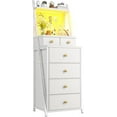 thumbnail image 1 of XgoodX  Vertical Dresser for Bedroom 6-Drawer LED Dressers & Chest of Drawers Sturdy Bedroom Dressers with Grid for Living Room, Closet, Entryway,Dorm,White, 1 of 9