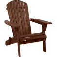 thumbnail image 1 of XgoodX Wood Adirondack Chair, Folding Wooden Lounge Seating, All Weather Outdoor Furniture Chair with Armrest for Garden Fire Pit Yard Beach, 350 LB Support - Carbonized, 1 of 7