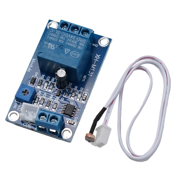 Xh-M131 Dc 5V/12V/24V Light Control Switch Photoresistor Relay Module Detection Sensor 10A Brightness Automatic Light Control 12V Smile Home