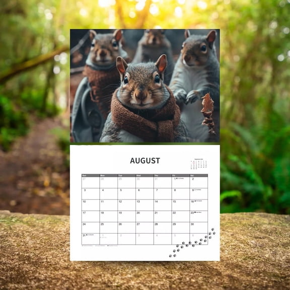Xhegex 2025 Animal Friends Calendar - Unique Educational Wall Calendar with Beautiful Illustrations for Animal Lovers and Nature Enthusiasts - Fun and Practical Planner