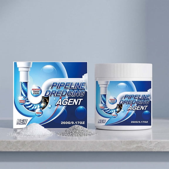 Xhegex 260g Powerful Drain Clog Remover Fast-Acting Cleaner for Kitchen, Bathroom & Toilet Deodorizes Pipes & Unclogs Tough Blockages Ideal for Home & Apartment Use