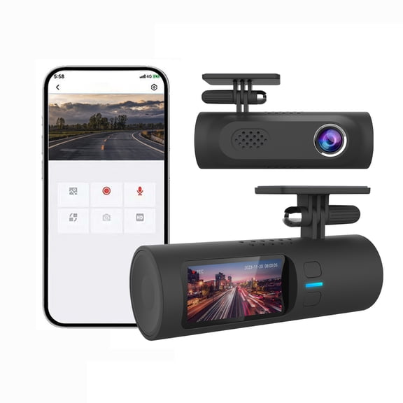 Xhegex 2K Dash Cam with WiFi, 170° Wide-Angle Lens, Night Vision, Motion Detection & 24-Hour Parking Monitoring - Ideal for Drivers & Vehicle Security