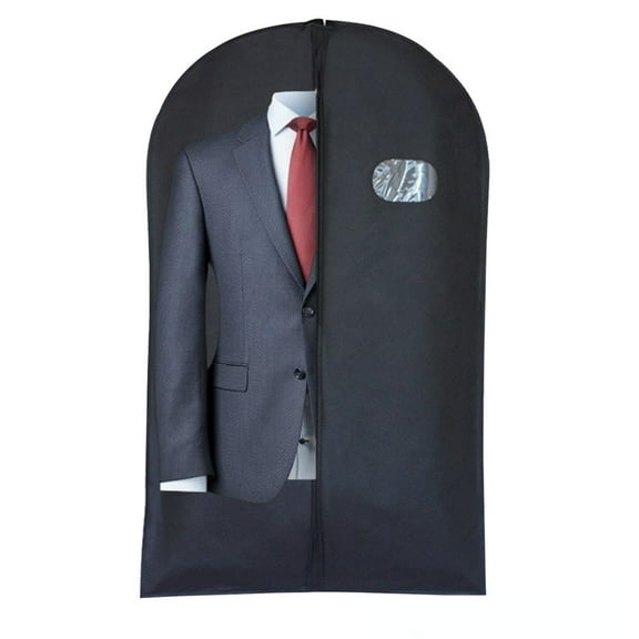 Xhegex 40" Suit Bag, 1Pack Garment Bags for Hanging Clothes, Suit Bags for Closet Storage, Garment Bags for Storage Suits,T-shirts, Jackets and Coats(Black)